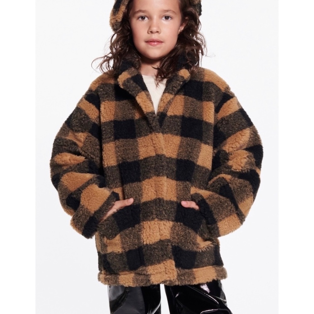 STAND STUDIO Girls Faux Shearling Jacket Size 4T